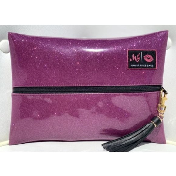 Makeup Junkie Handbags - Makeup Junkie Glitter Orchid  NEW  Mini